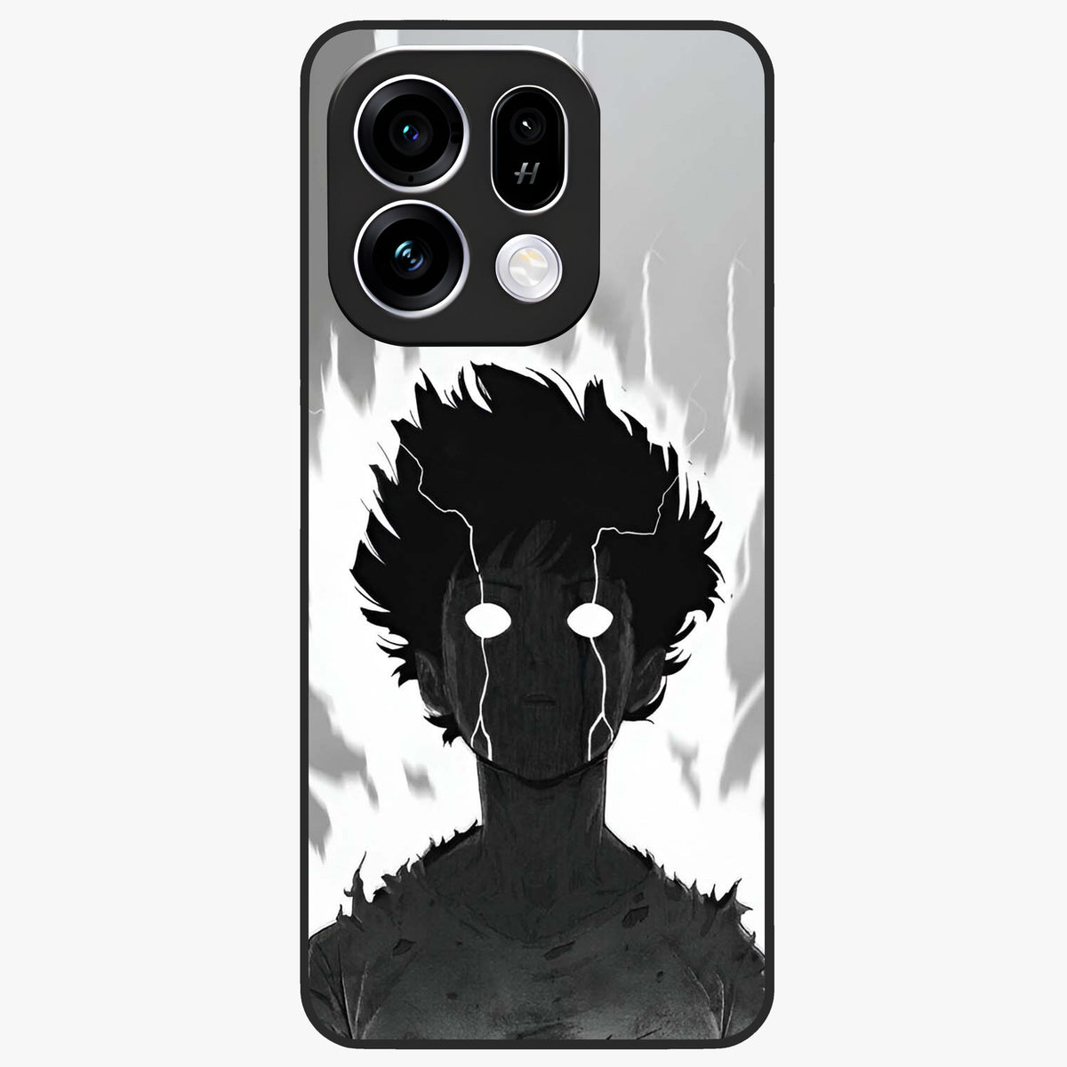 Awakened Inner Rage Glass Case showing flat back view with intense artistic artwork and glossy glass finish.