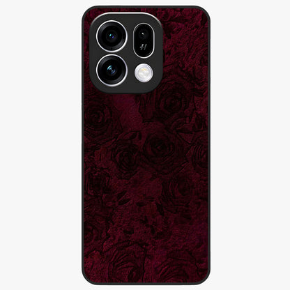 Crimson Fade Flow Glass Case showing flat back view with flowing crimson gradient artwork and glossy glass finish.