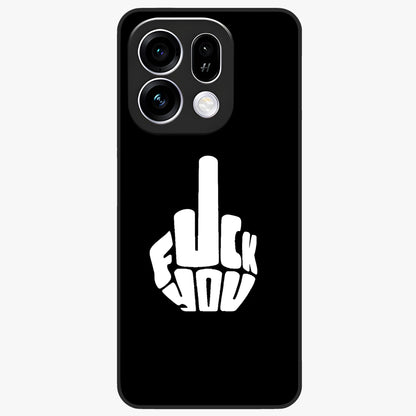 Rebel Mode On Glass Case showing flat back view with bold rebellious typography artwork and glossy glass finish.