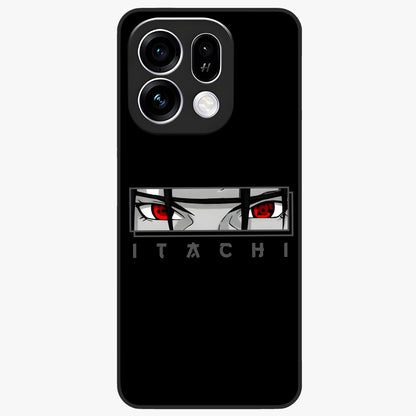 Scarlet Gaze Dominance Glass Case showing flat back view with striking red themed artwork and glossy glass finish.
