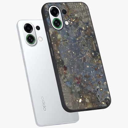Aesthetic Astrolophia Glass Case displayed in angled mockup highlighting artistic aesthetic elements and smooth glass surface.