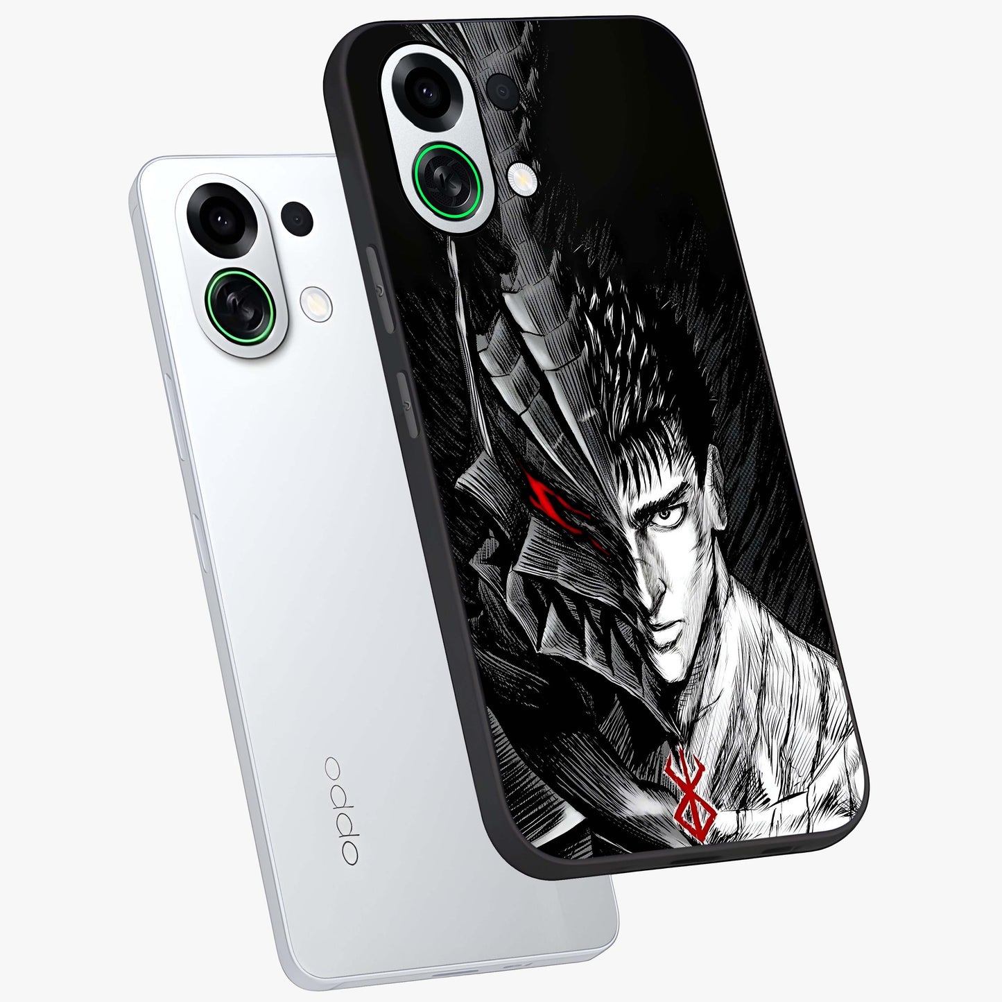Berserker Blood Oath Glass Case displayed in angled mockup highlighting dark fantasy graphic design and powerful theme.