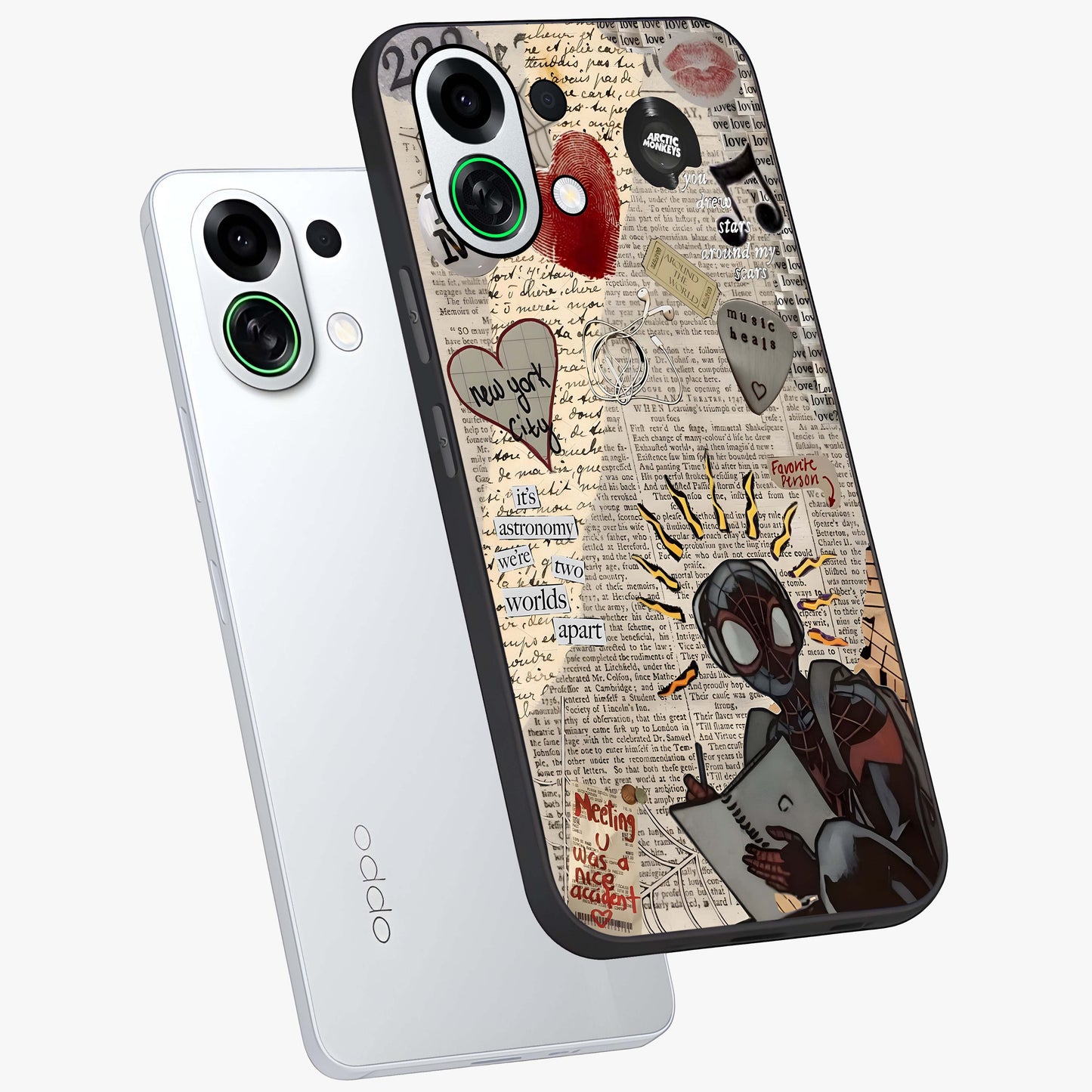 City Dream Sketch Glass Case displayed in angled mockup highlighting minimal city illustration with aesthetic sketch style.