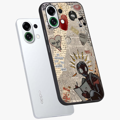 City Dream Sketch Glass Case displayed in angled mockup highlighting minimal city illustration with aesthetic sketch style.