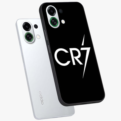 Cr7 Elite Strike Glass Case displayed in angled mockup highlighting powerful sports graphic with bold athletic theme.
