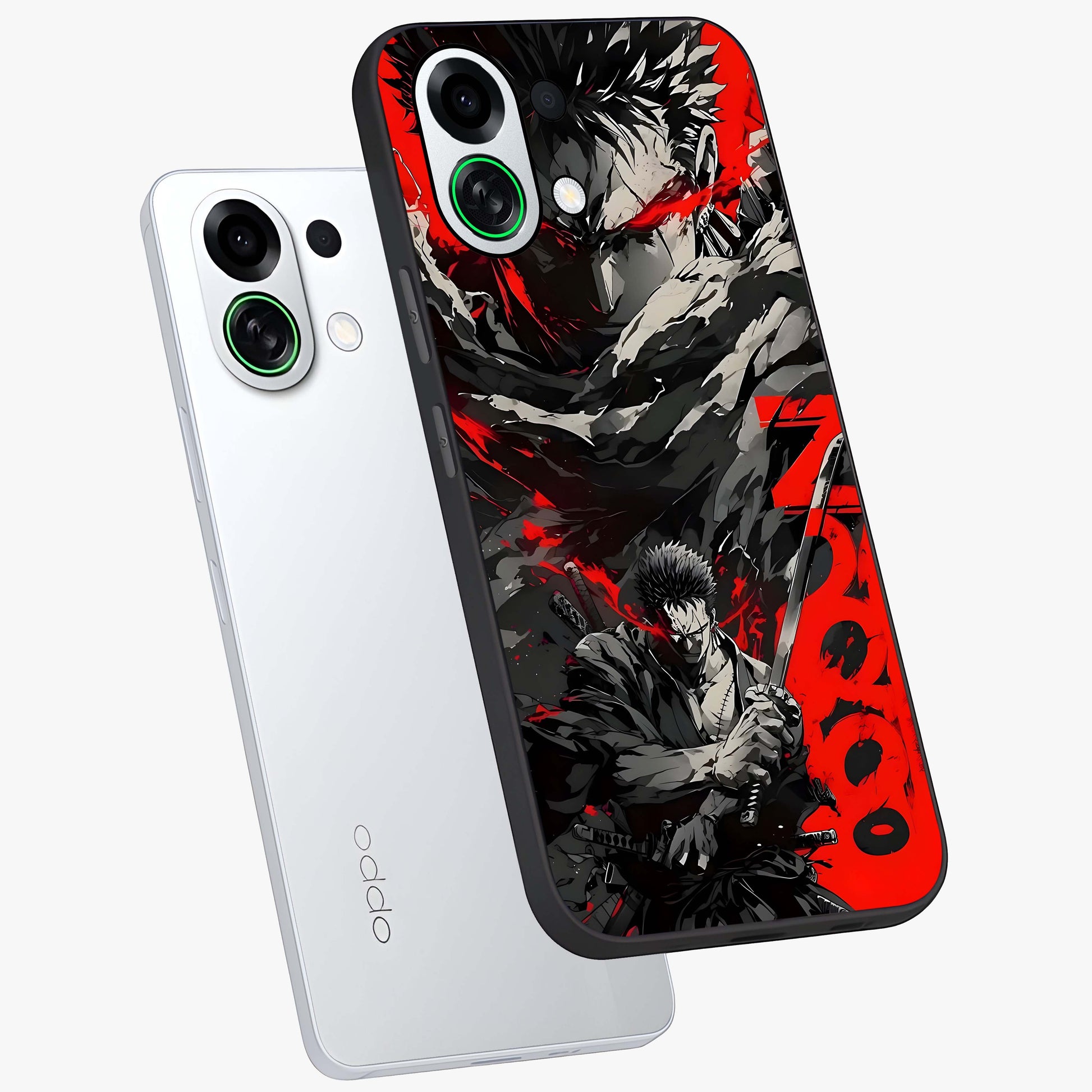 Demon Sword Resolve Glass Case displayed in angled mockup highlighting powerful demon sword illustration with dark fantasy aesthetic.