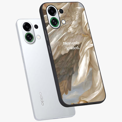Divine Winged Grace Glass Case displayed in angled mockup highlighting graceful wing design with divine aesthetic style.