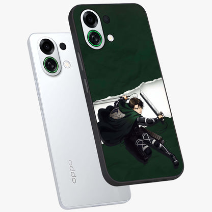 Emerald War Vanguard Glass Case displayed in angled mockup highlighting intense battle inspired design with emerald tone aesthetic.