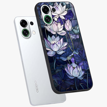 Gloss Petal Rush Glass Case displayed in angled mockup highlighting vibrant petal design with elegant floral aesthetic.