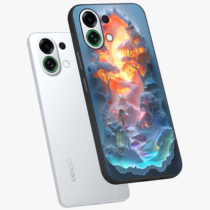Glow Forest Portal Glass Case displayed in angled mockup highlighting mystical forest design with magical glowing aesthetic.