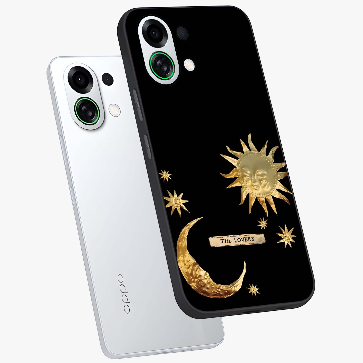 Gold Sun Blush Glass Case displayed in angled mockup highlighting radiant sun design with warm golden aesthetic.