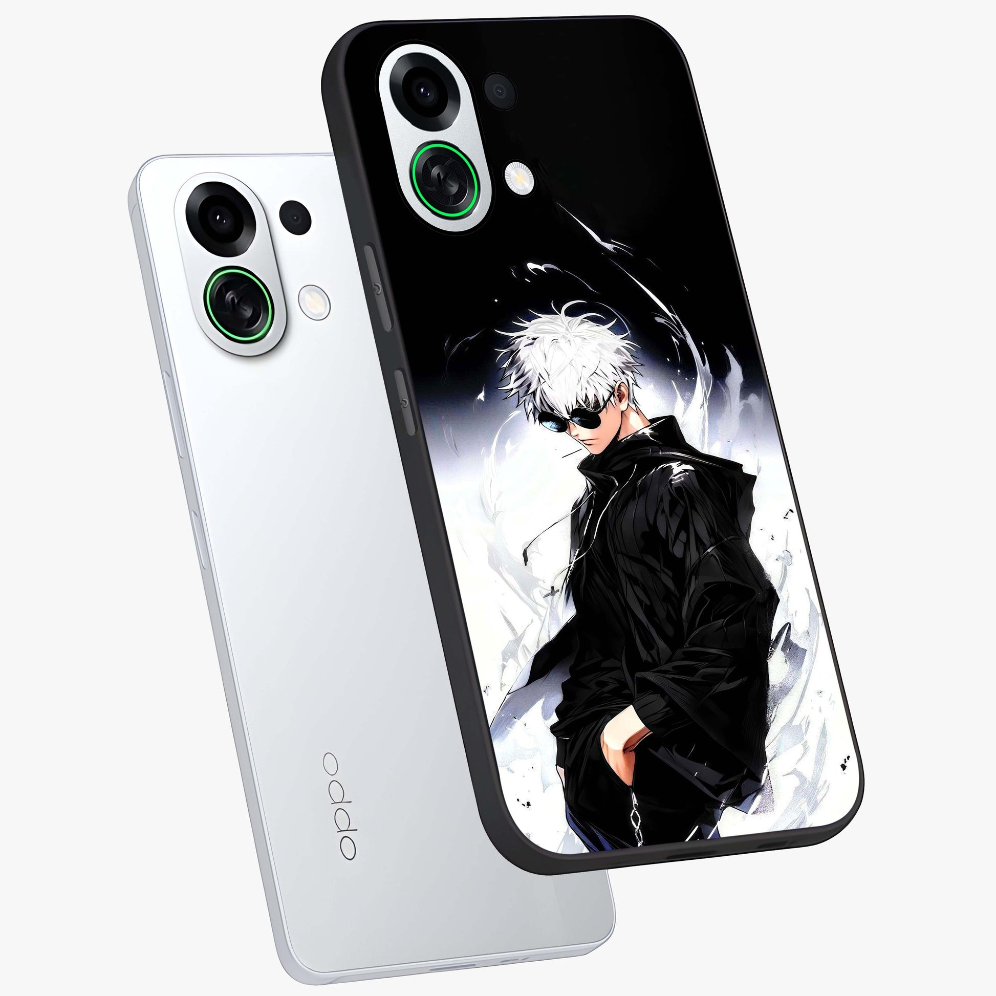 Limitless Shadow King Glass Case displayed in angled mockup highlighting dramatic dark hero design with intense aesthetic.
