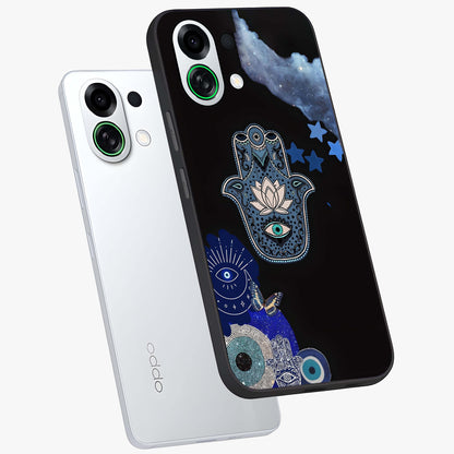 Mystic Hand Aura Glass Case displayed in angled mockup highlighting magical aura design with spiritual aesthetic style.