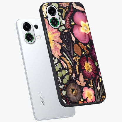 Petal Dream Tapestry Glass Case displayed in angled mockup highlighting decorative petal pattern with elegant botanical aesthetic.