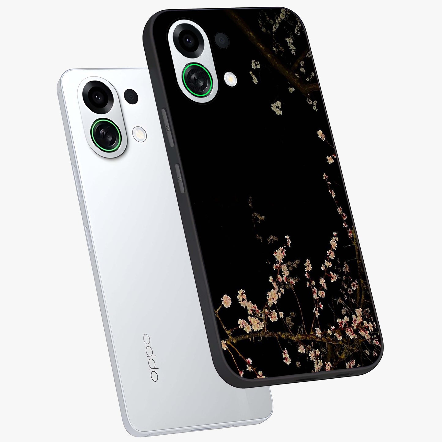 Petal Moon Light With Custom Name Glass Case displayed in angled mockup highlighting delicate petal design with custom name feature.