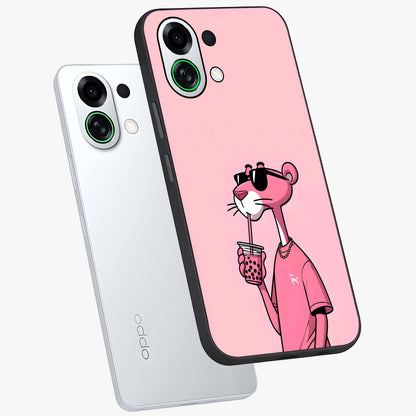 Pink Panther Glass Case displayed in angled mockup highlighting playful cartoon character design with vibrant pink aesthetic.