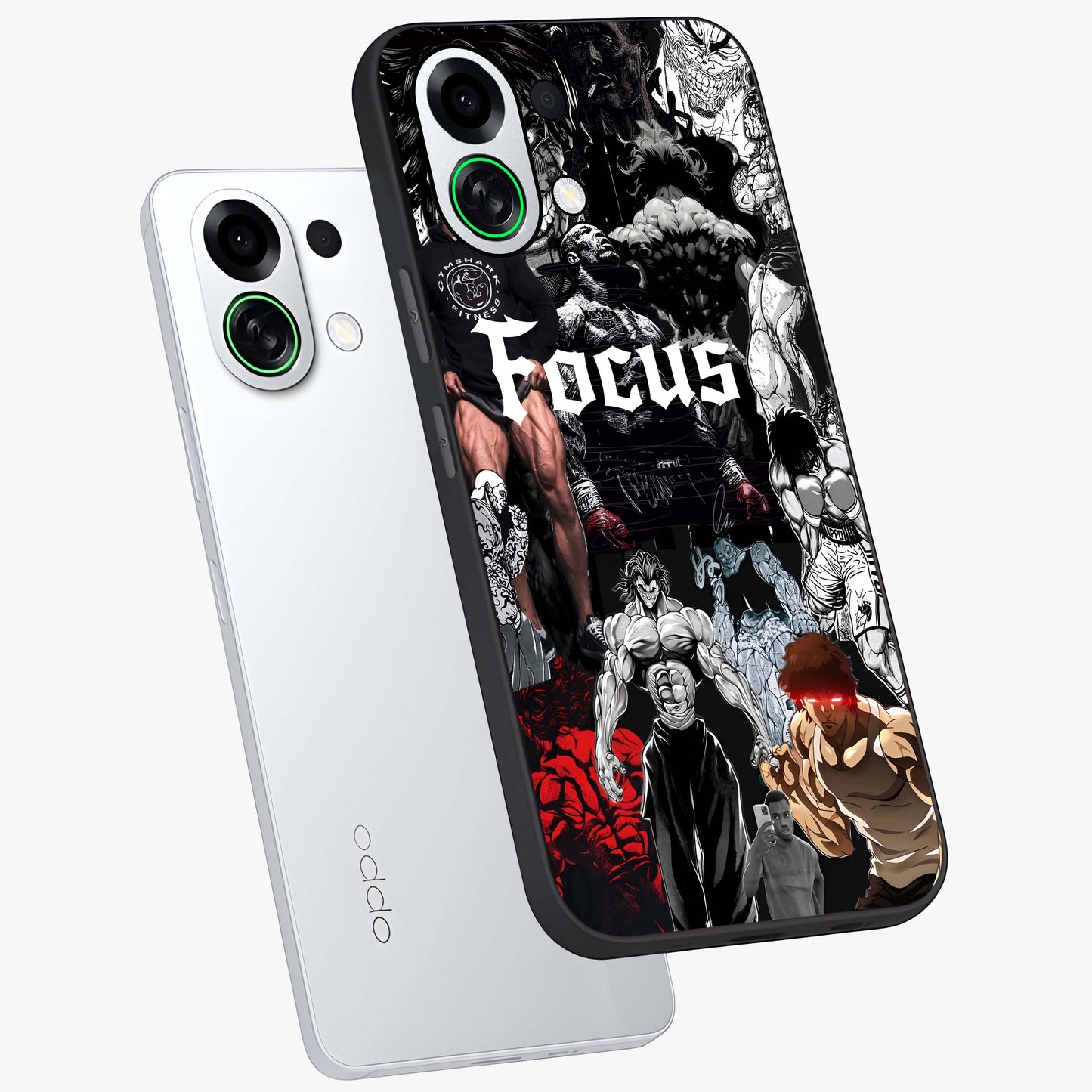 Relentless Power Focus Glass Case displayed in angled mockup highlighting bold statement design with modern aesthetic style.
