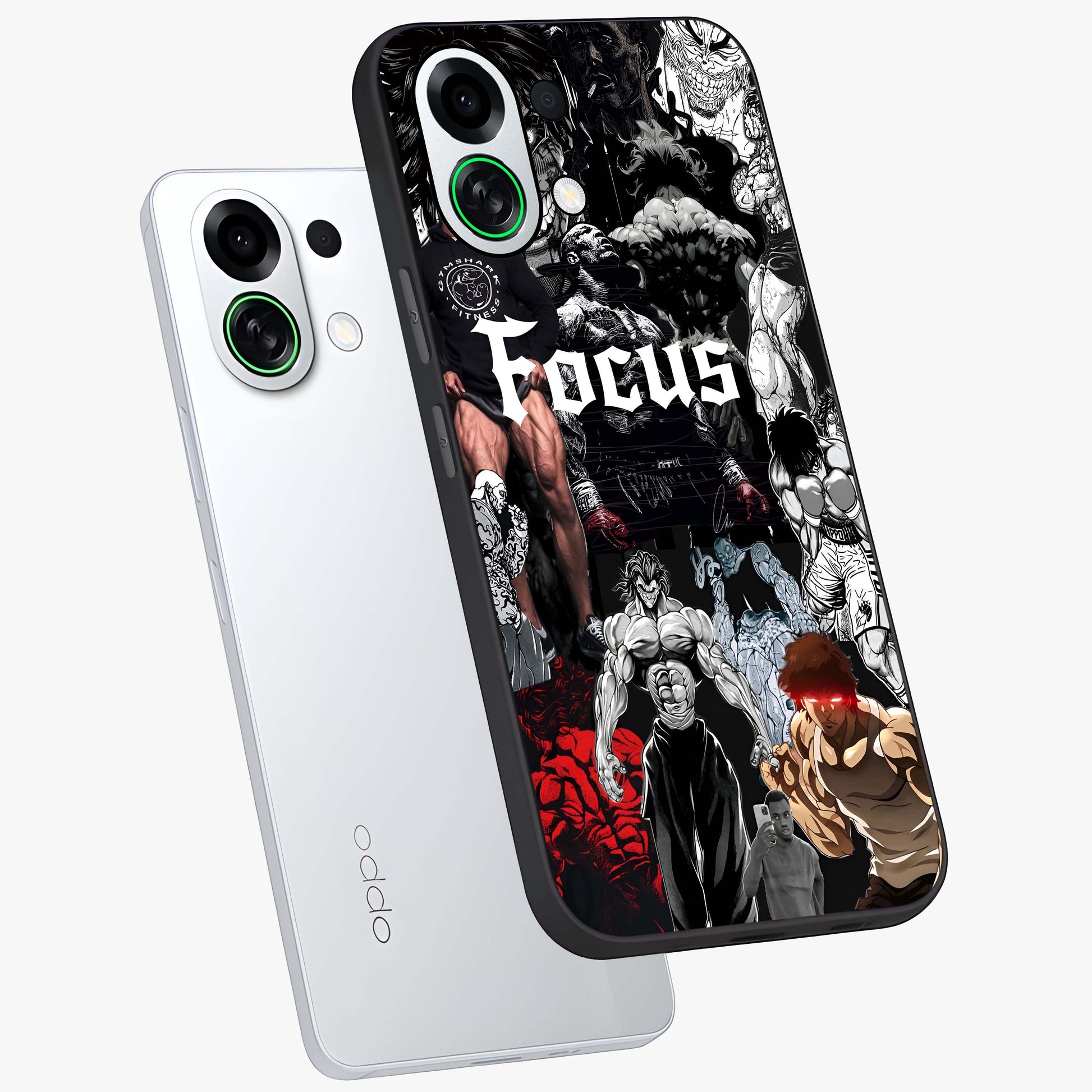 Relentless Power Focus Glass Case displayed in angled mockup highlighting bold statement design with modern aesthetic style.
