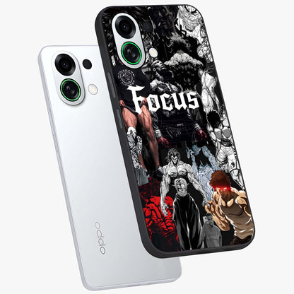 Relentless Power Focus Glass Case displayed in angled mockup highlighting bold statement design with modern aesthetic style.