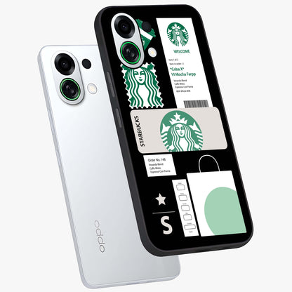 Starbucks Mocha Glass Case displayed in angled mockup highlighting stylish mocha themed design with cozy café aesthetic.
