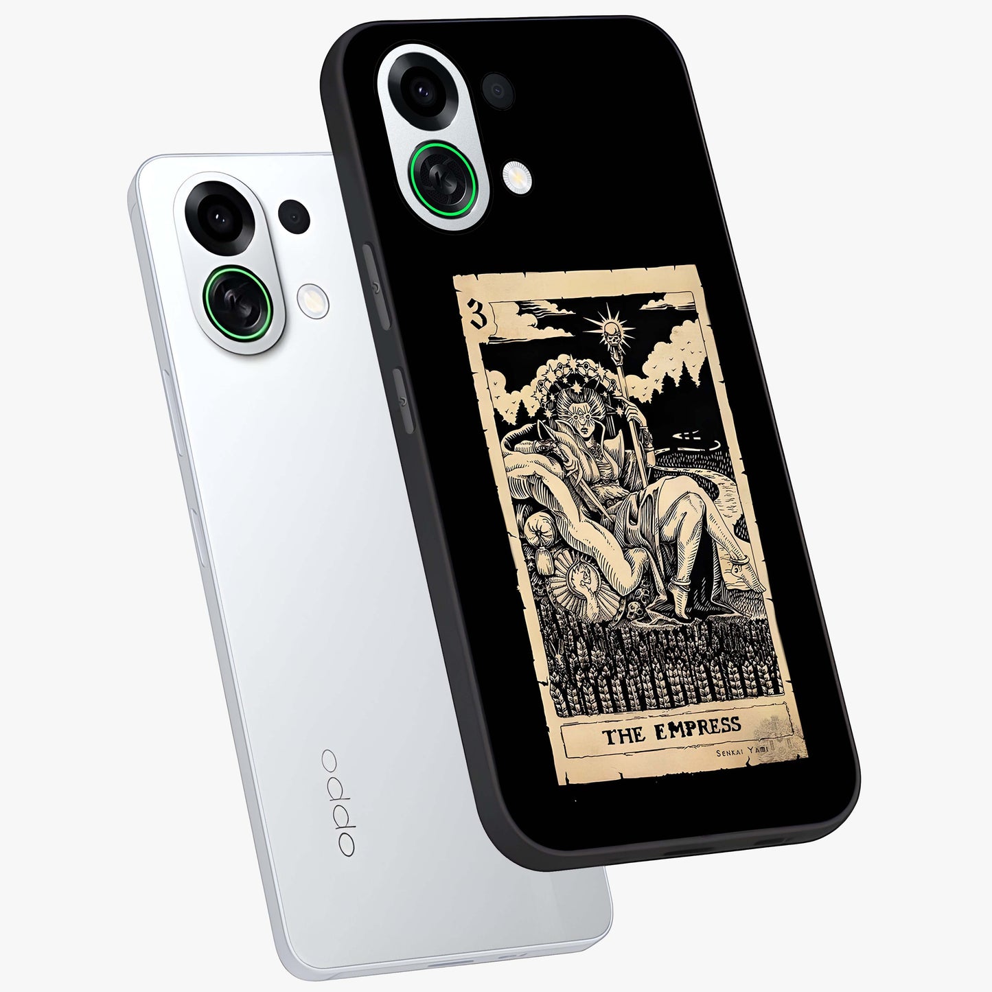 The Empress Glass Case displayed in angled mockup highlighting elegant royal design with majestic aesthetic style.