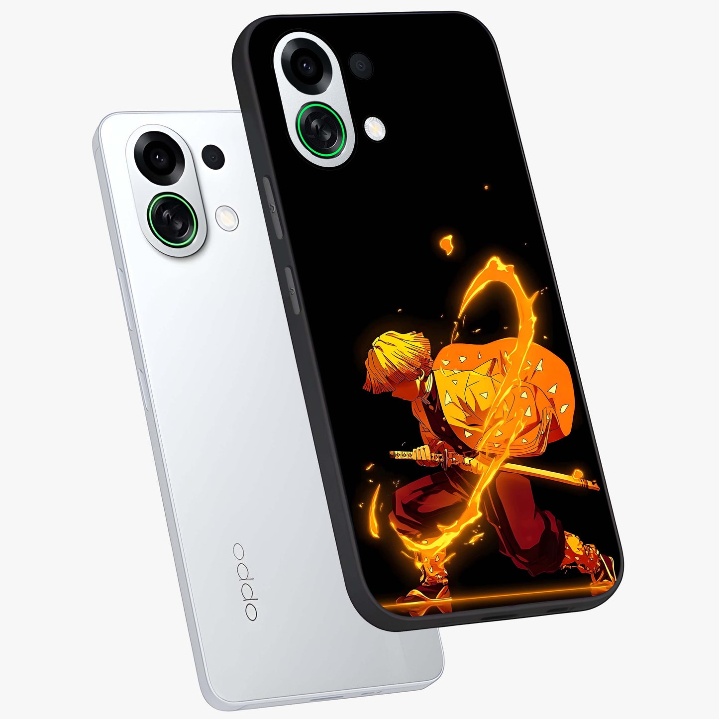 Thunder Flame Execution Glass Case displayed in angled mockup highlighting dramatic fire themed design with intense fantasy aesthetic.