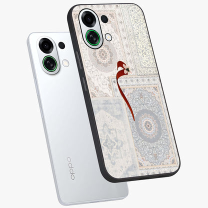 White Aesthetic Bow Glass Case displayed in angled mockup highlighting clean bow design with soft aesthetic style.