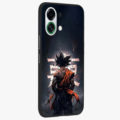 Dark Warrior In Rain Glass Case upright view showcasing powerful rainy battle scene with intense cinematic style.