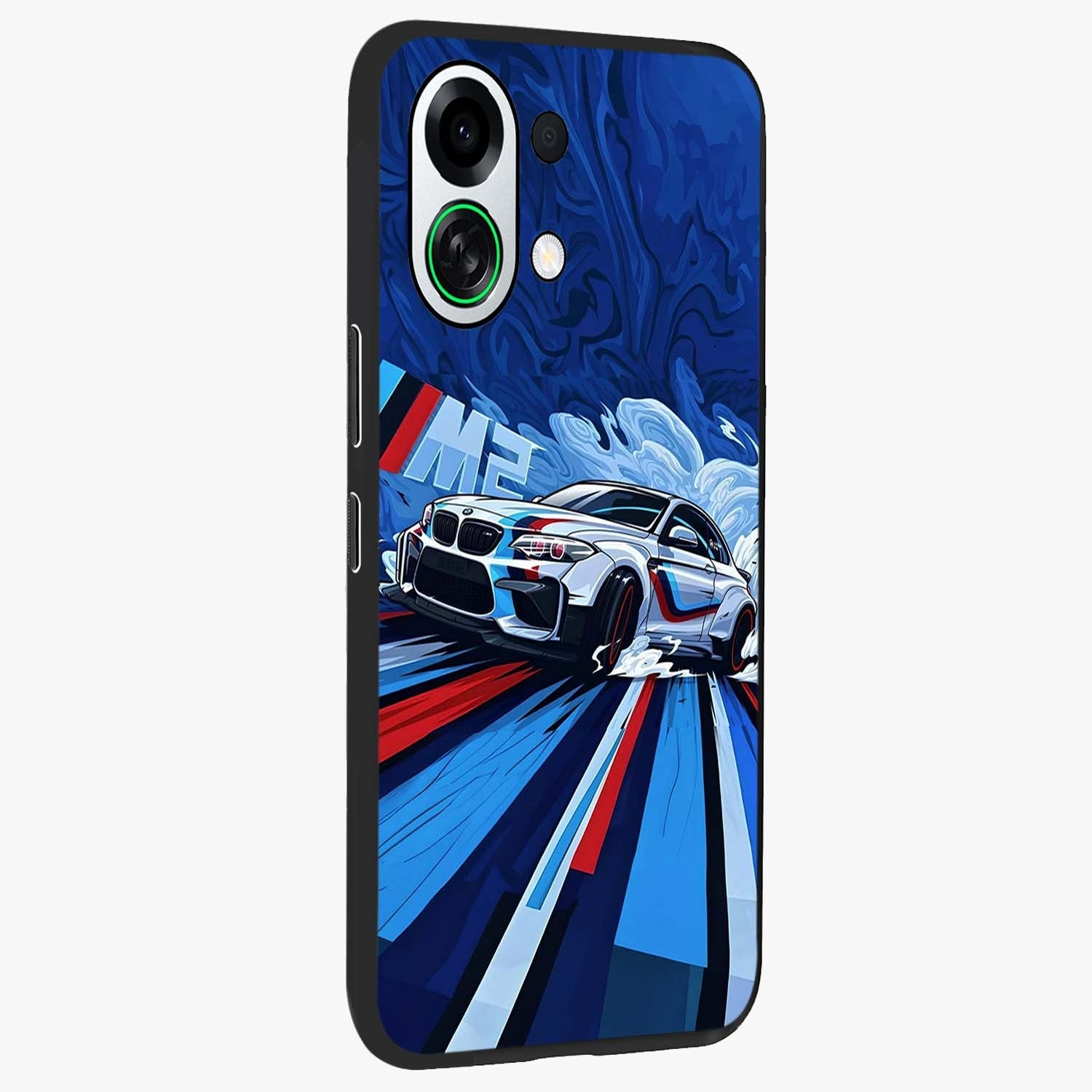 Drift Power Rush Glass Case upright view showcasing high speed racing artwork with bold automotive theme.