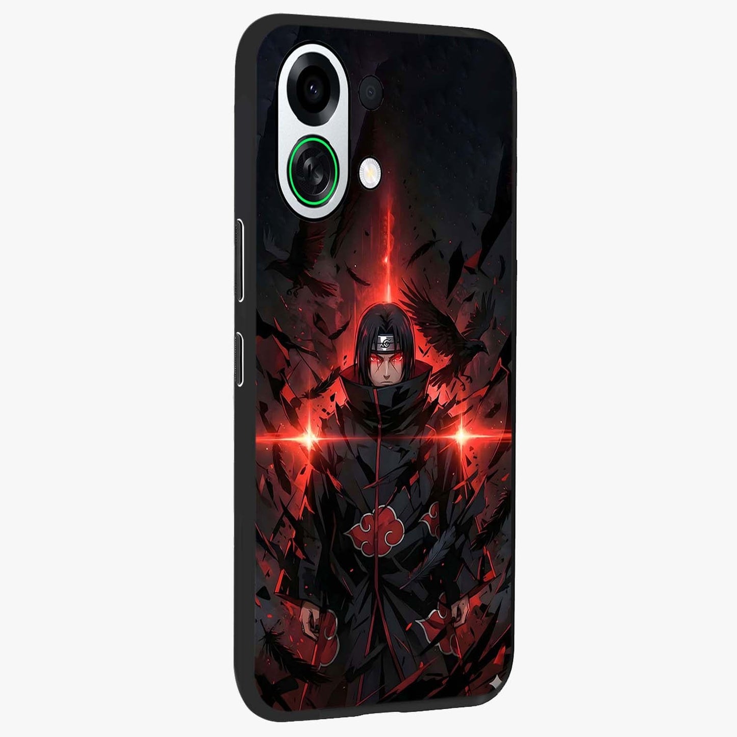 Focused Blade Discipline Glass Case upright view showcasing strong typography statement with sleek motivational theme.