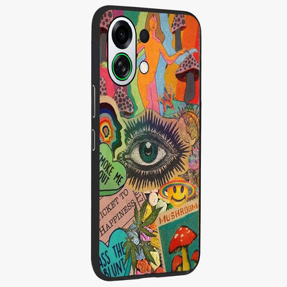 Mystic Eye Wonderland Glass Case upright view showcasing symbolic eye artwork with mysterious fantasy theme.