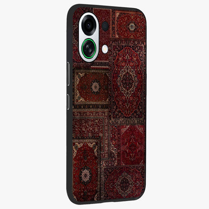 Persian Velvet Tale Glass Case upright view showcasing elegant Persian artwork with classic heritage theme.