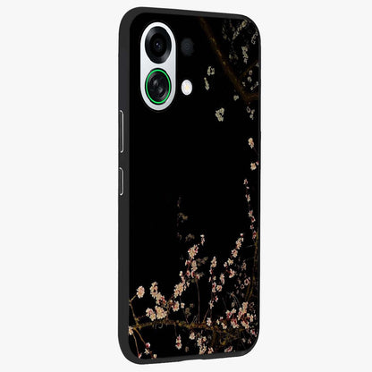 Petal Moon Light With Custom Name Glass Case upright view showcasing elegant floral moon artwork with personalized aesthetic.