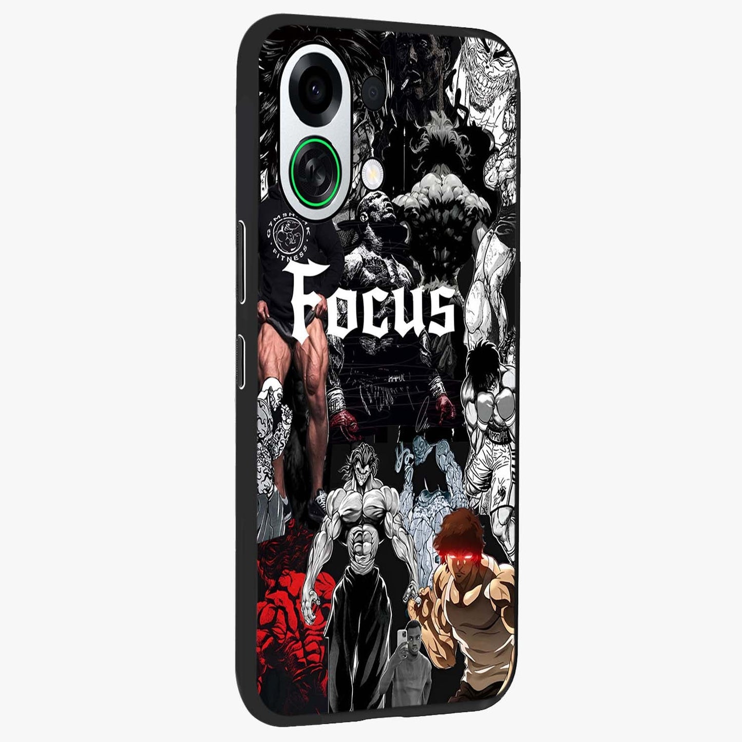 Relentless Power Focus Glass Case upright view showcasing strong inspirational artwork with powerful focus theme.