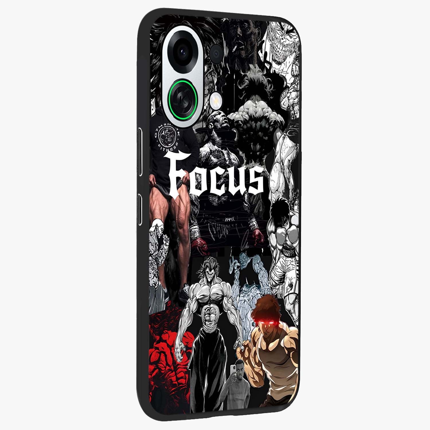 Relentless Power Focus Glass Case upright view showcasing strong inspirational artwork with powerful focus theme.