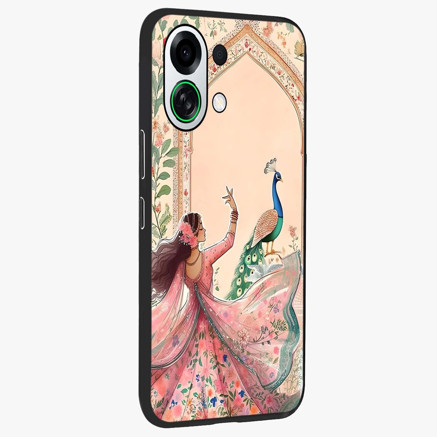 Royal Grace Muse Glass Case upright view showcasing stylish artistic artwork with sophisticated royal theme.