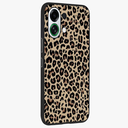 Savage Chic Pattern Glass Case upright view showcasing trendy decorative artwork with edgy fashion theme.