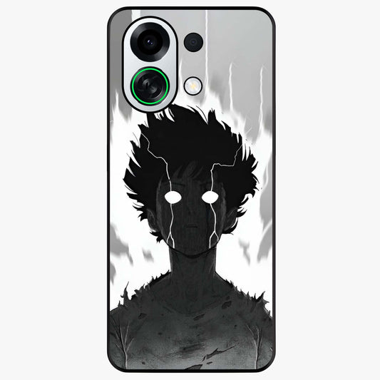 Awakened Inner Rage Glass Case showing flat back view with intense artistic artwork and glossy glass finish.