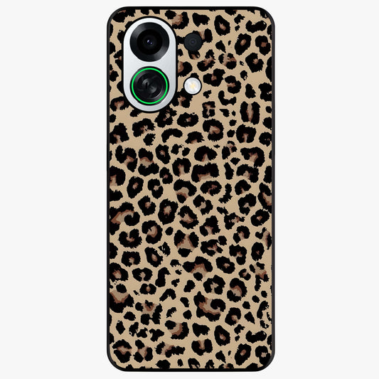Savage Chic Pattern Glass Case showing flat back view with stylish patterned artwork and glossy glass finish.
