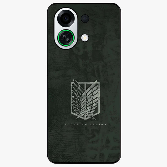 Wings Of Freedom Glass Case showing flat back view with symbolic wings artwork and glossy glass finish.