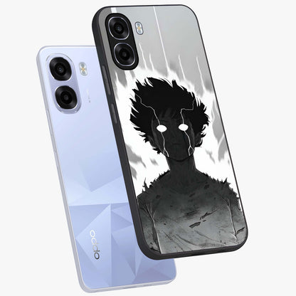 Awakened Inner Rage Glass Case displayed in angled mockup highlighting powerful graphic design and bold artistic theme.