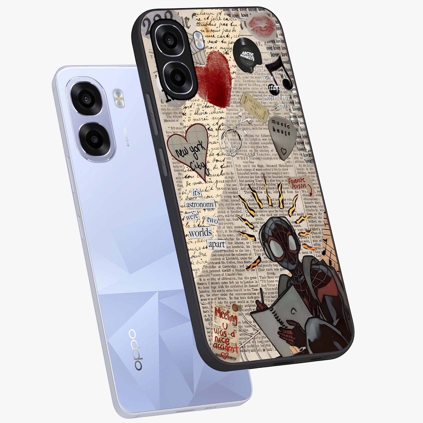 City Dream Sketch Glass Case displayed in angled mockup highlighting minimal city illustration with aesthetic sketch style.