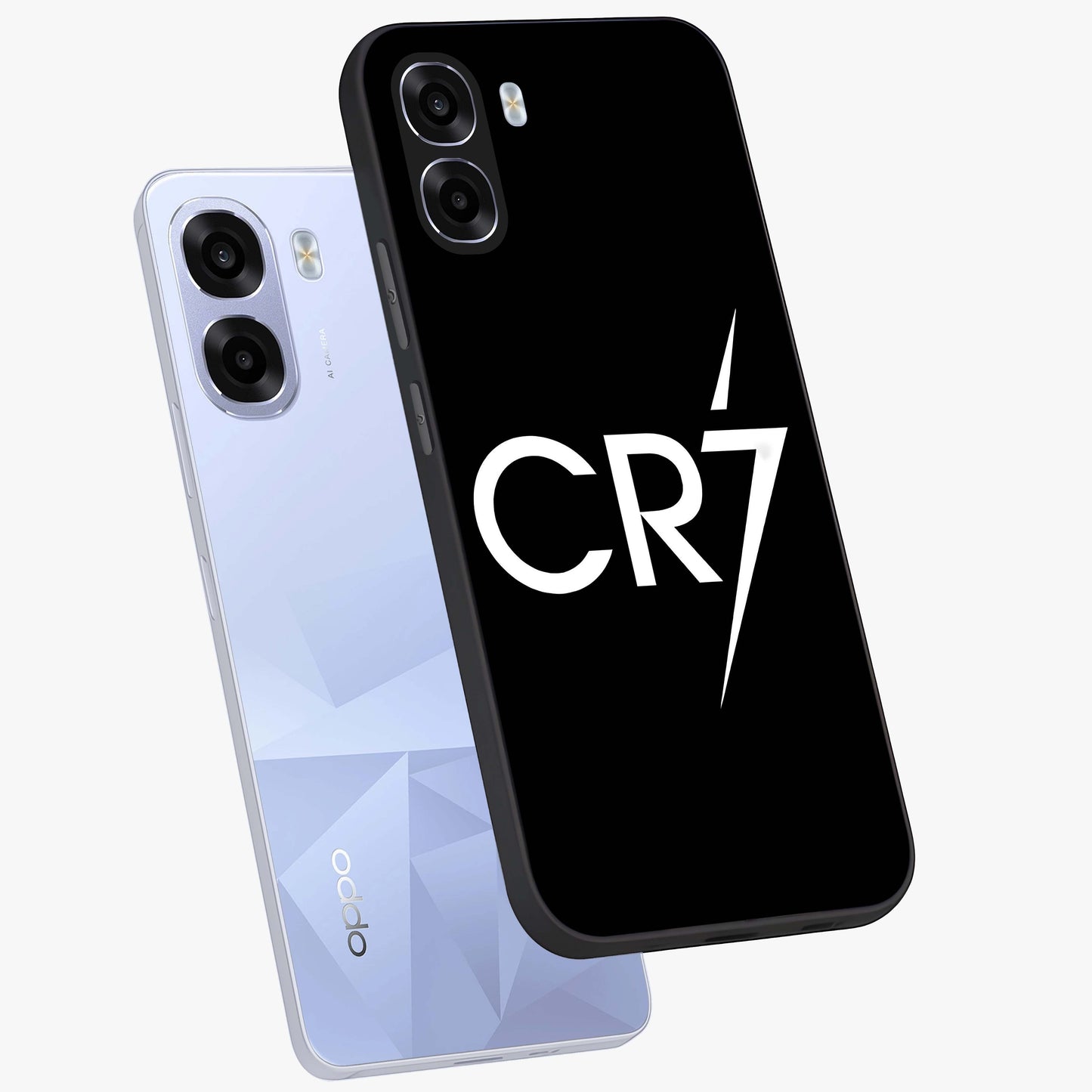 Cr7 Elite Strike Glass Case displayed in angled mockup highlighting powerful sports graphic with bold athletic theme.