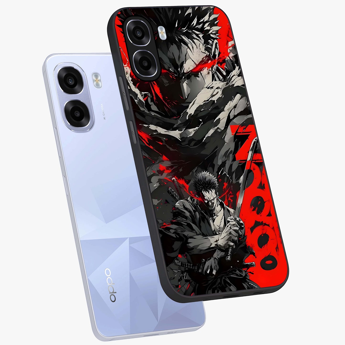 Demon Sword Resolve Glass Case displayed in angled mockup highlighting powerful demon sword illustration with dark fantasy aesthetic.