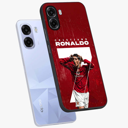 Goal Celebration Legacy Glass Case displayed in angled mockup highlighting energetic sports celebration design with bold athletic theme.