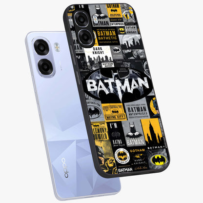Knight Gotham Rise Glass Case displayed in angled mockup highlighting powerful knight silhouette design with dramatic aesthetic.