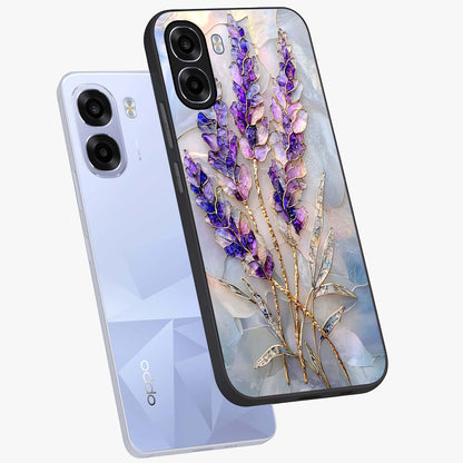 Lavender Dream Glow Glass Case displayed in angled mockup highlighting dreamy purple glow design with soft artistic style.