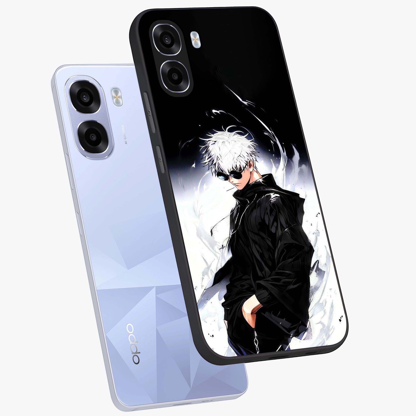 Limitless Shadow King Glass Case displayed in angled mockup highlighting dramatic dark hero design with intense aesthetic.