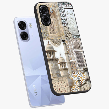 Mughal Marble Legacy Glass Case displayed in angled mockup highlighting elegant heritage marble artwork with royal aesthetic.