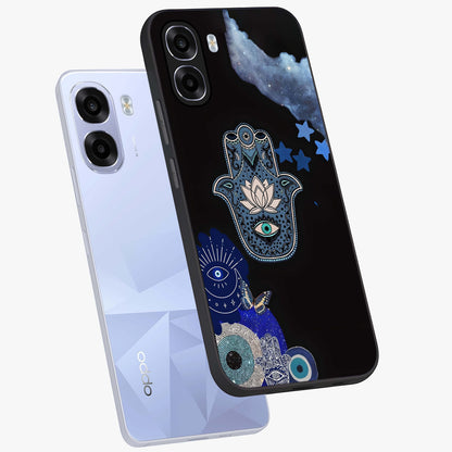 Mystic Hand Aura Glass Case displayed in angled mockup highlighting magical aura design with spiritual aesthetic style.